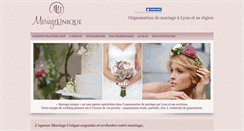 Desktop Screenshot of mariage-unique.com